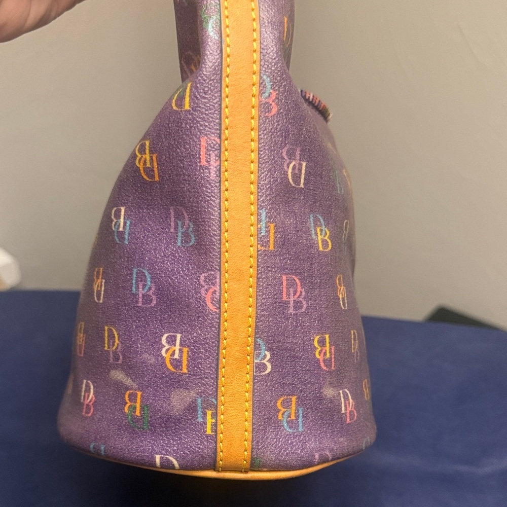 Vintage Y2K Dooney & Bourke Small  Rainbow Zipper Monogram Shoulder Bag - Picture 11 of 14